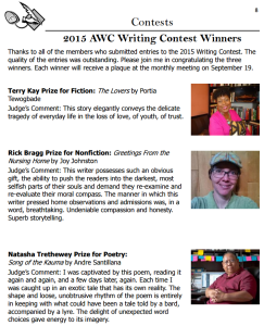 AWC 2015 contest winners